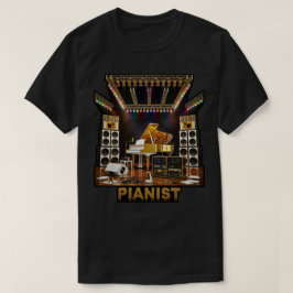 Luxe Grand Piano Kunst voor Pianisten Piano Speler T-shirt