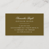 Luxe Green Emerald Carte de visite (Dos)