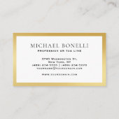 Luxe Green Leather Gold Étiquette Professionnel (Dos)