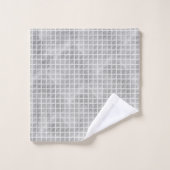 LUXE GRID GRAY MOTIF HAMPTON TOWEL SET (Gant de toilette)