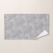 LUXE GRID GRAY MOTIF HAMPTON TOWEL SET (Serviette à main)