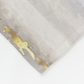 Luxe Grijs Goud Waterverf Textuur Fleece Deken (Hoek)