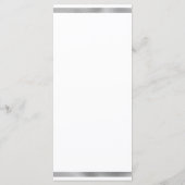 Luxe grijs wit zilver marmer Bruiloft Menu (Achterkant)