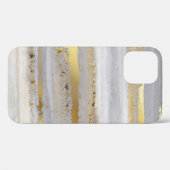 Luxe grijze waterverf en goudtextuur Case-Mate iPhone case (Achterkant (horizontaal))