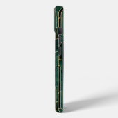 Luxe groen en goud Art Deco Patroon Case-Mate iPhone Case (Achterkant / Links)