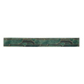 Luxe groen en goud Art Deco Patroon Lint (Voorkant)