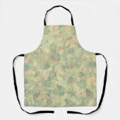 Luxe Groen Geel Grijs Waterverf Abstracte Kunst Schort (Voorkant)