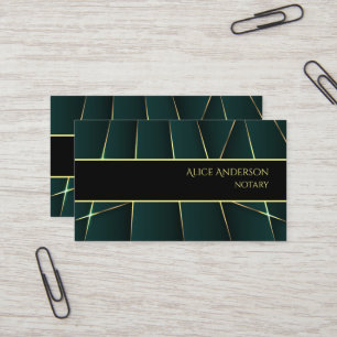 Luxe groen goud elegant professioneel vrouwelijk visitekaartje
