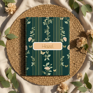 Luxe groene bloemen notitieboek