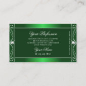 Luxe groene gradiënt  Sparkle Jewels Ornament Visitekaartje (Achterkant)