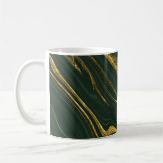 Luxe groene Onyx: gouden marmer. Koffiemok