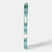 Luxe Groene Witte Rhombus Jouw naam Abstracte Kuns Case-Mate iPhone Case (Achterkant / Rechts)