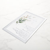 Luxe groenvoorziening Eucalyptus 1e verjaardag Doo Folie Uitnodiging (Gedraaid)