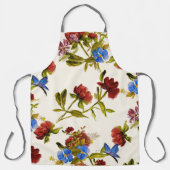 Luxe Hand geschilderd Florals Schort voor haar (Voorkant)