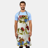 Luxe Hand geschilderd Florals Schort voor haar (Gedragen)