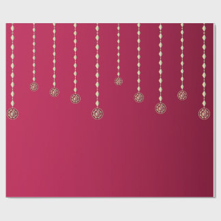 Luxe hangende Diya Diwali-achtergrond Cadeaupapier