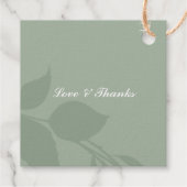Luxe herfsttrouw Sage Groen Bedankjes Labels (Achterkant)