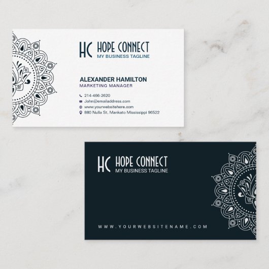 Luxe, Hoge kwaliteit minimalistisch Wit Visitekaartje (Voorkant / Achterkant)