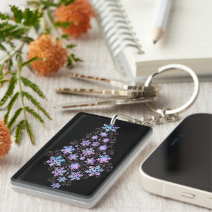 Luxe holografische sneeuwvlok Kerstcollectie Sleutelhanger