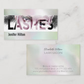 Luxe holografische wimpers dispersie effect logo visitekaartje (Voorkant / Achterkant)