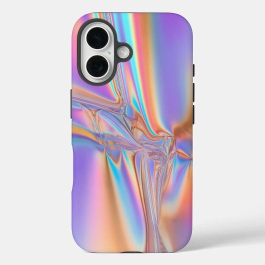 Luxe Holographique Iridescente iPhone 16 Coque (Verso)