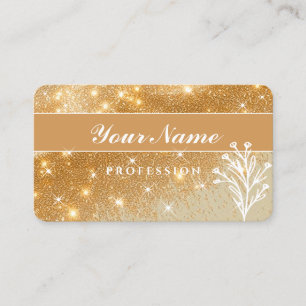 Luxe Honing Gouden Glitter Sprankelende Sterren Visitekaartje