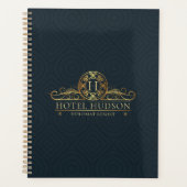 Luxe Hotel Stationery Gold Monogrammed Planner (Voorkant)