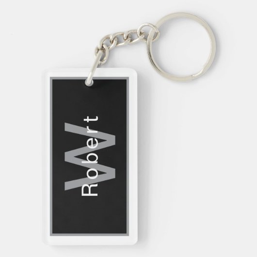 Luxe houtnerf nep-notenhout sleutelhanger (achterkant)