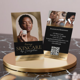 Luxe Huidverzorging Estheetiker Boog Foto Zwart Go Visitekaartje