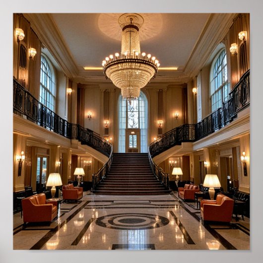 Luxe huis interieur poster (Voorkant)