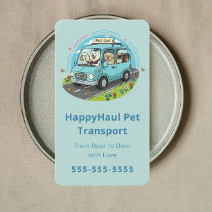 Luxe Huisdierentaxi Huisdier Chauffeur Veterinaire Visitekaartje