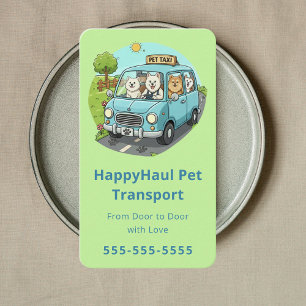 Luxe huisdierentransport Concierge Huisdierentaxi Visitekaartje