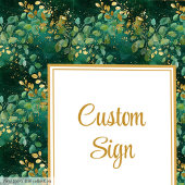 Luxe Hunter Groen Goud Eucalyptus Custom Sign Poster