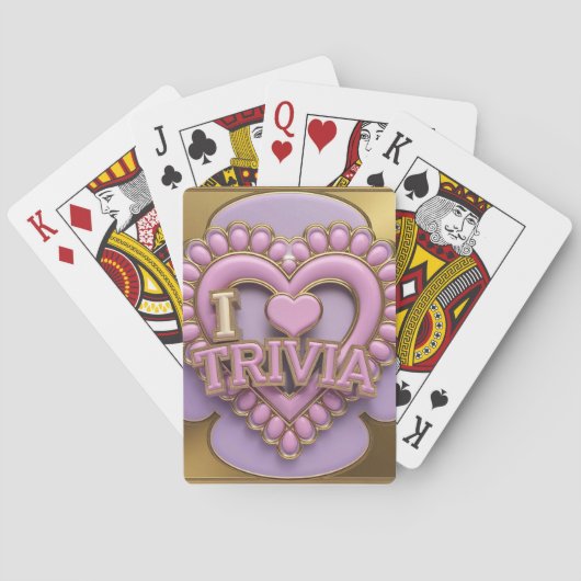 Luxe I Love Trivia Card Deck Pokerkaarten (Achterkant)
