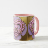 Luxe I Love Trivia Gold Pink Combo Mug (Devant droit)
