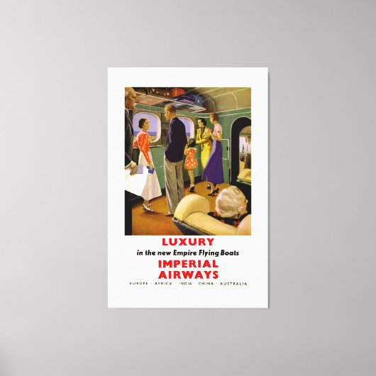 Luxe in New Empire Flying Boats Canvas Afdruk (Voorkant)