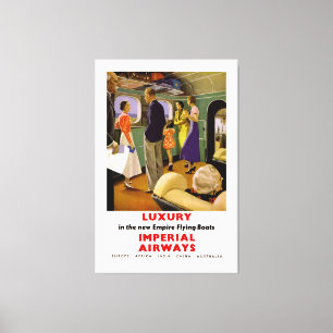 Luxe in New Empire Flying Boats Canvas Afdruk