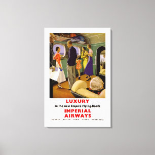 Luxe in New Empire Flying Boats - M Canvas Afdruk