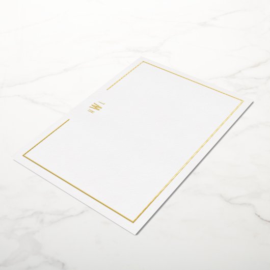 Luxe Initiaal — Persoonlijke artikelen Folie Uitnodiging (Gedraaid)