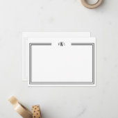 Luxe Initiaal — Persoonlijke artikelen Notitiekaartje (Voorkant / Achterkant in situ)