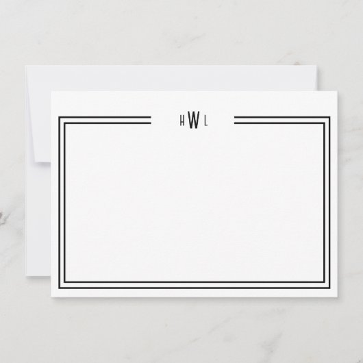 Luxe Initiaal — Persoonlijke artikelen Notitiekaartje (Voorkant)