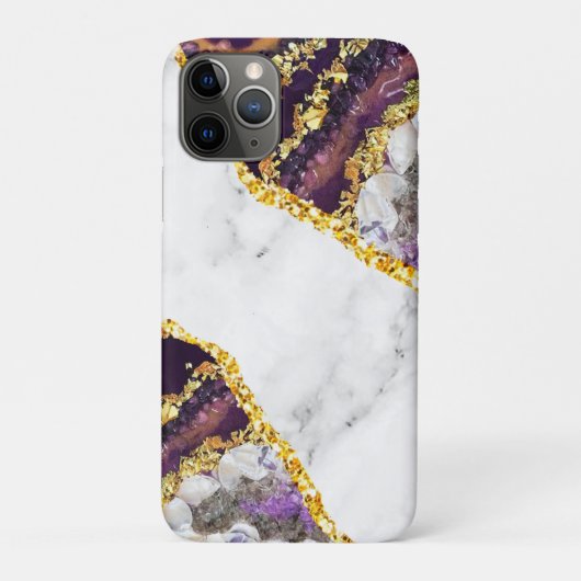 Luxe interne marmer Stone Glitter Beach Case-Mate iPhone Case (Achterkant)