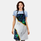 Luxe interne marmer Stone Glitter Beach Schort (Gedragen)