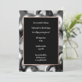 LUXE INVITATION EN BALLON MÉTALLIQUE NOIR (Debout devant)