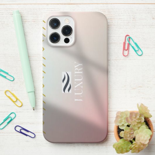 Luxe : iPhone 12 Pro Max Premium Merk Hoesje iPhone Hoesje (Op bureau)