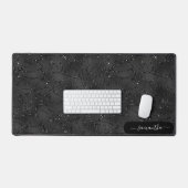 Luxe Iridescente noir motif blanc éclaboussures (Clavier et souris)