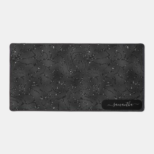 Luxe Iridescente noir motif blanc éclaboussures (Recto)
