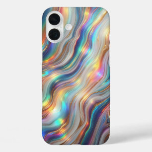 Luxe Iridiscerende Regenboog Agate Telefoonhoes - iPhone 16 Plus Hoesje