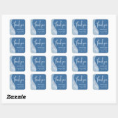 Luxe iriserende blauwe verloopsticker vierkante sticker (Vel)