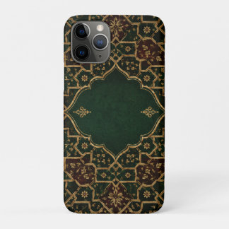 Luxe islamitische Arabeske laptophoes | Smaragd & iPhone 11 Pro Hoesje